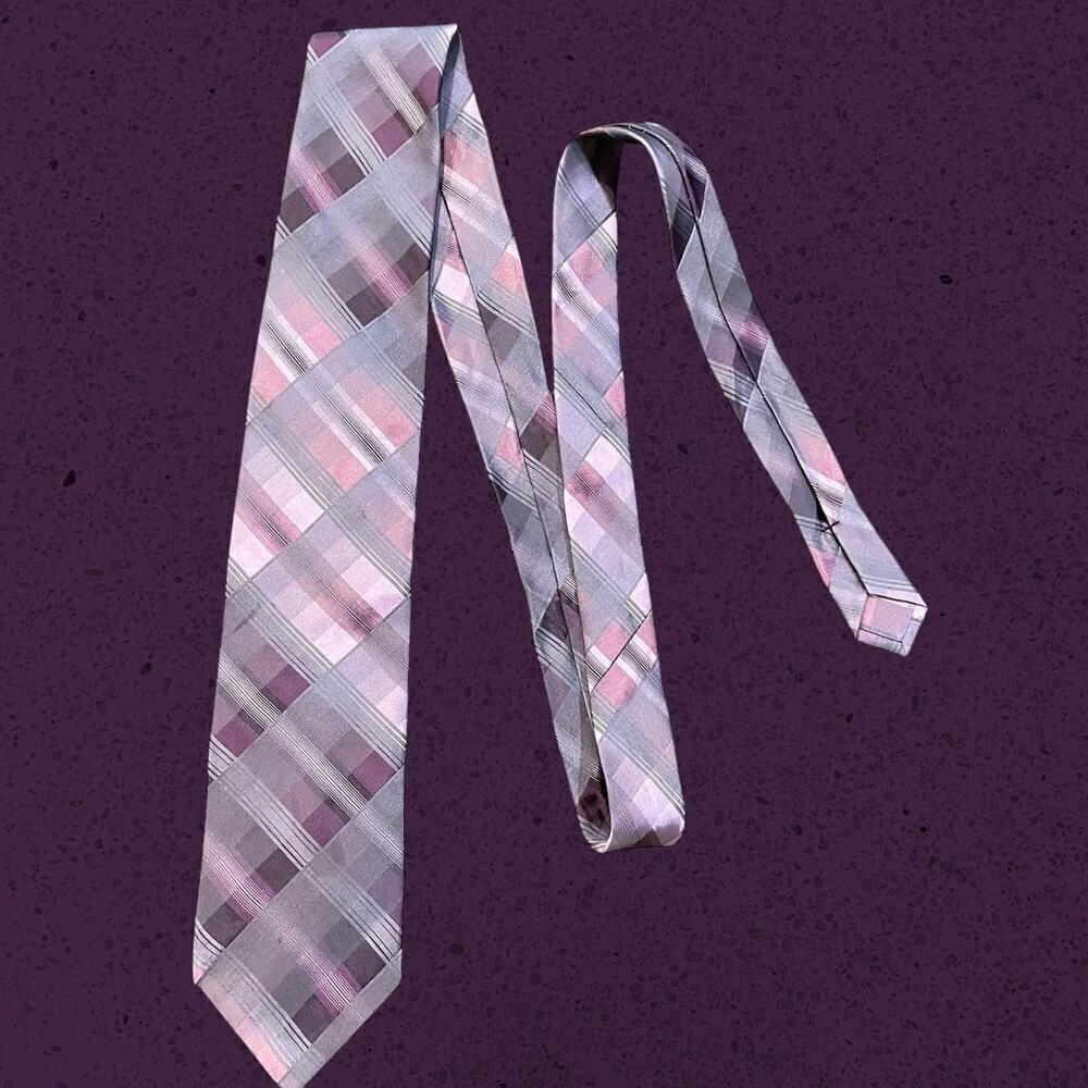 Calvin Klein purple patterned tie